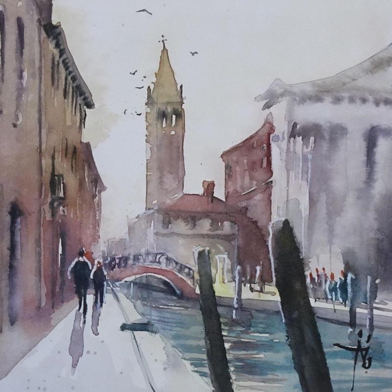 Painting En allant vers San Barnaba by Abbatucci Violaine | Painting Figurative Watercolor