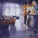 Painting Cosy bar by Abbatucci Violaine | Painting Figurative Watercolor