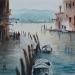 Painting Rio Cannaregio by Abbatucci Violaine | Painting Figurative Watercolor