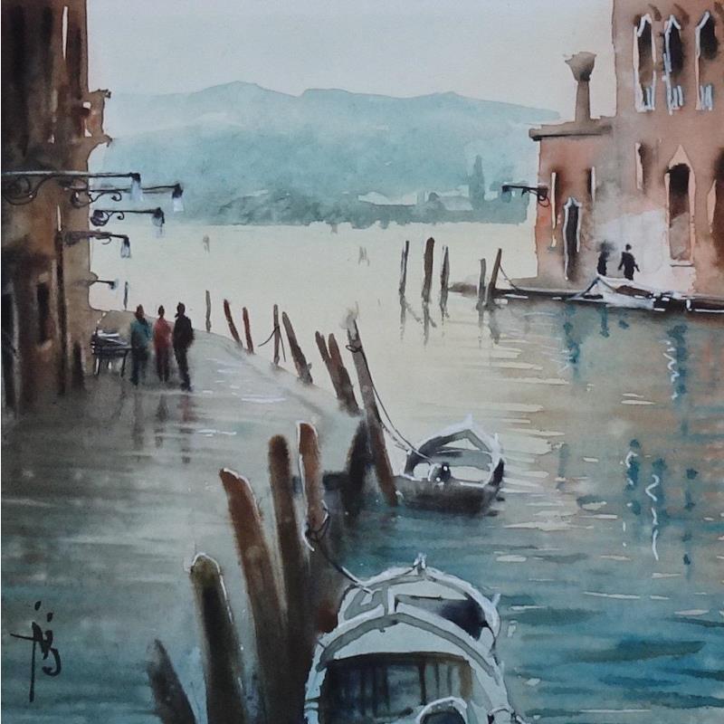 Painting Rio Cannaregio by Abbatucci Violaine | Painting Figurative Watercolor Pop icons