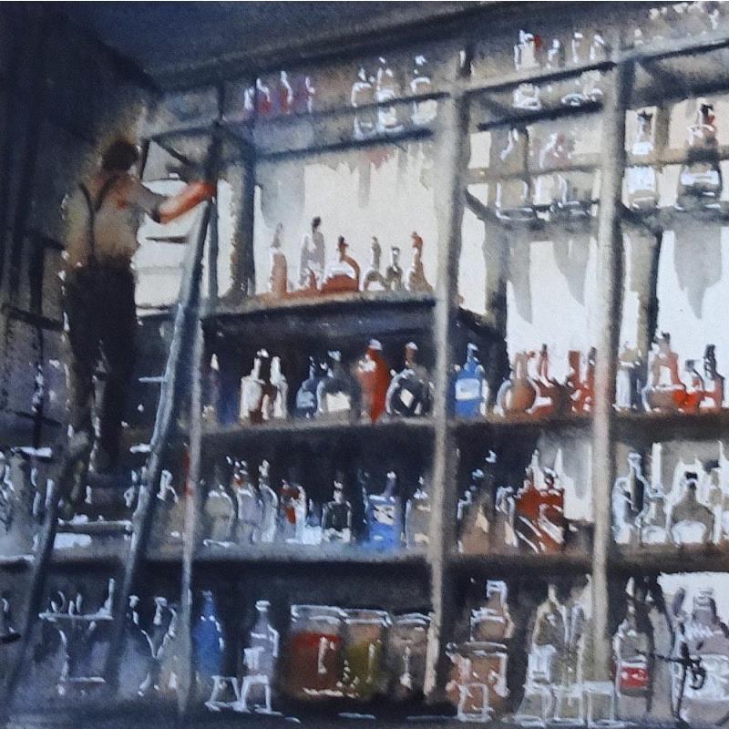 Gemälde Jour d'inventaire von Abbatucci Violaine | Gemälde Figurativ Aquarell