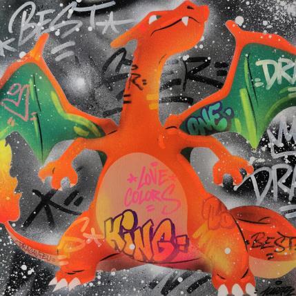 Painting King Dracaufeu by Kedarone | Painting Pop-art Acrylic, Graffiti Pop icons