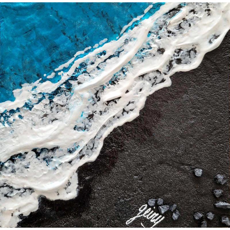 Gemälde Punalu'u Hawaien von Geiry | Gemälde Materialismus Marine Natur Acryl Pigmente Marmorpulver