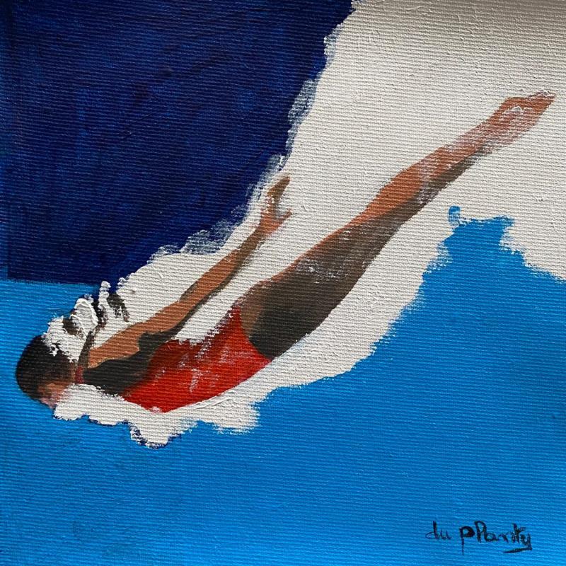 Peinture Plongeon  par Du Planty Anne | Tableau Figuratif Marine Scènes de vie Acrylique