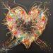 Peinture Ton joli coeur cette nuit par Fonteyne David | Tableau Figuratif Nature Acrylique