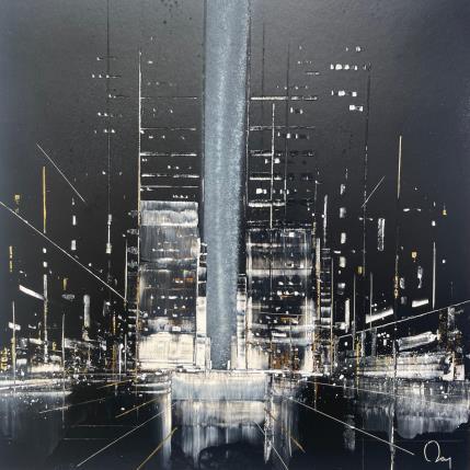 Painting The end of doubt by Rey Julien | Painting Figurative Gold leaf, Lacquer Black & White, Urban