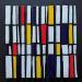 Gemälde Bc10 hommage Mondrian von Langeron Luc | Gemälde Materialismus Holz Acryl Harz