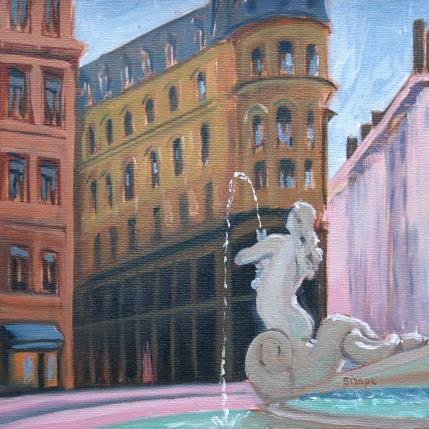 Painting Fontaine des Jacobins by Sirope Rémy | Painting Figurative Oil Architecture, Pop icons