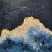 Peinture Voie lactée par Gaussen Sylvie | Tableau Abstrait Paysages Huile Feuille d'or