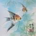 Painting F2 Fish 105-20735-20240117-10 by Yu Huan Huan | Painting Figurative Animals Ink