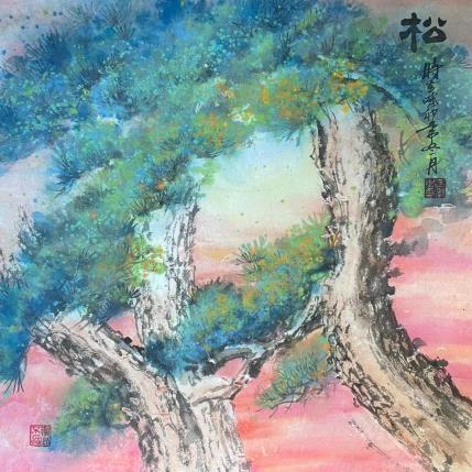 Peinture F4 Pine 105-20735-20240117-14 par Yu Huan Huan | Tableau Figuratif Encre Nature