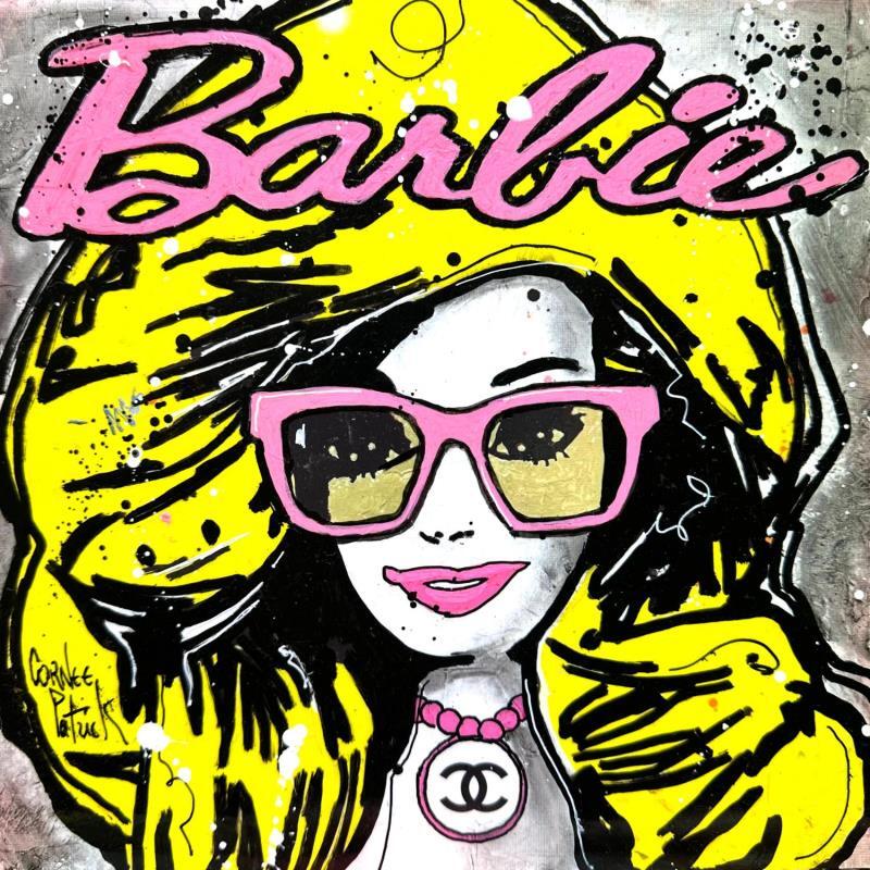 Gemälde Barbie style Barbie von Cornée Patrick | Gemälde Pop-Art Porträt Kino Pop-Ikonen Graffiti Öl