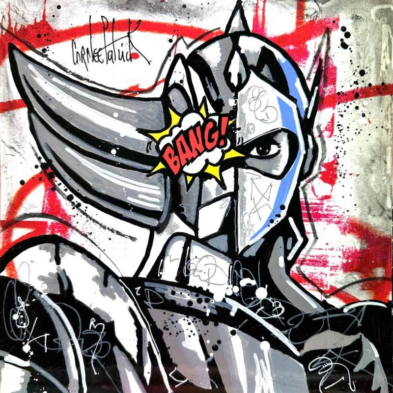 Gemälde Goldorak graffiti von Cornée Patrick | Gemälde Pop-Art Kino Pop-Ikonen Graffiti Öl