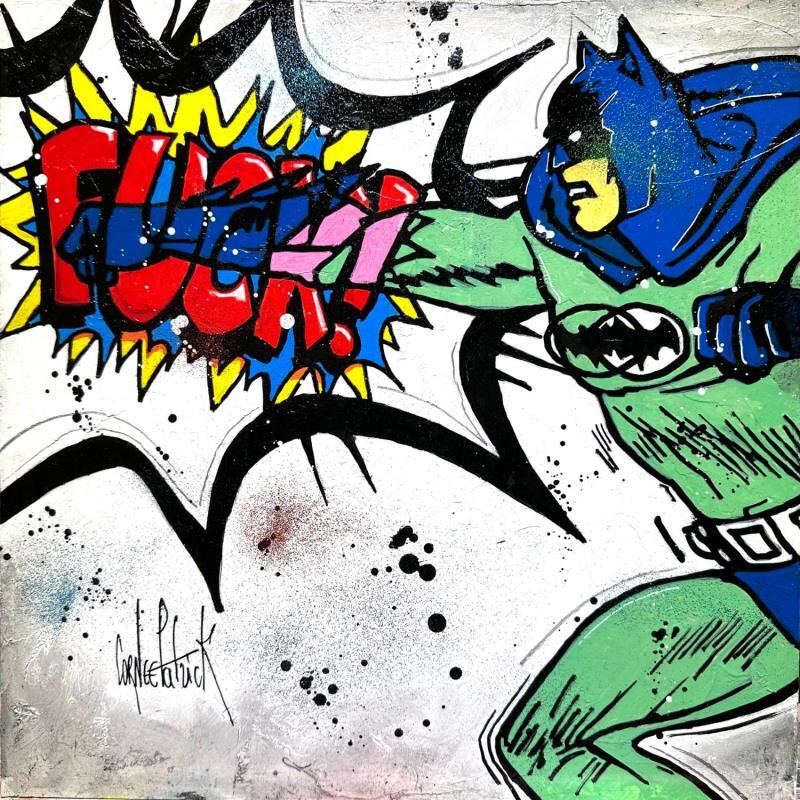 Peinture Batman fuck par Cornée Patrick | Tableau Pop-art Cinéma Icones Pop Graffiti Huile