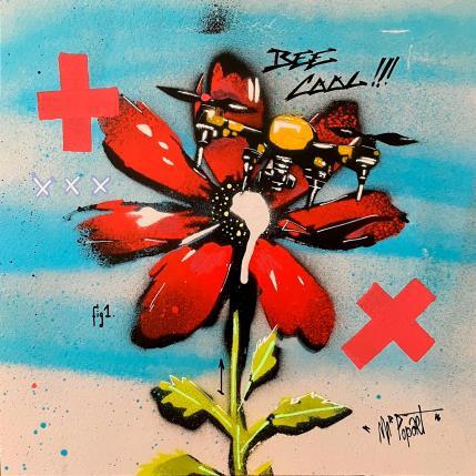 Painting FLWR AND THE DRONE by MR.P0pArT | Painting Pop-art Acrylic, Graffiti, Posca Nature