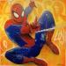 Gemälde Yellow-Spider von Kedarone | Gemälde Pop-Art Pop-Ikonen Graffiti Acryl