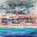 Peinture Nice Negresco depuis l’eau  par Hoffmann Elisabeth | Tableau Figuratif Urbain Aquarelle