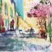 Gemälde Nice au détour d’une ruelle  von Hoffmann Elisabeth | Gemälde Figurativ Urban Alltagsszenen Aquarell