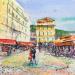 Painting Nice Cours Saleya  by Hoffmann Elisabeth | Painting Figurative Urban Watercolor