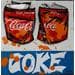 Painting Coke blue by Costa Sophie | Painting Pop art Mixed Pop icons