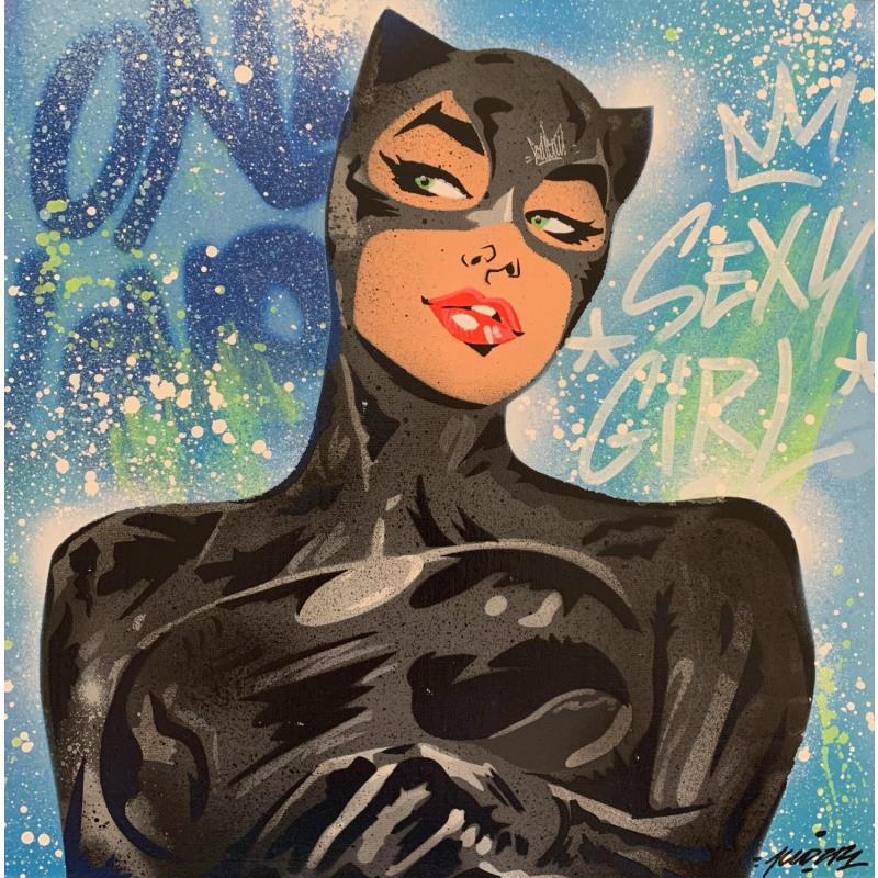 Painting SEXY  CATWOMAN by Kedarone | Painting Pop-art Acrylic, Graffiti Pop icons