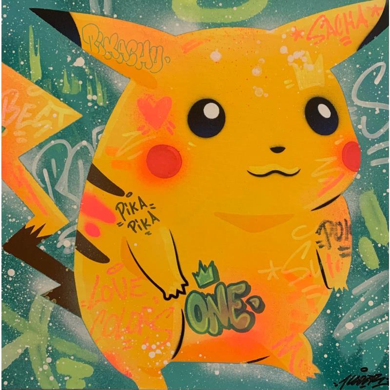 Painting PIKACHU OLD SCHOOL by Kedarone | Painting Pop-art Pop icons Graffiti Acrylic