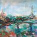 Painting Blue Seine by Solveiga | Painting Acrylic