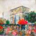Peinture Place de l’Etoile  par Solveiga | Tableau Acrylique