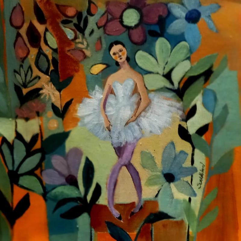 Painting Little ballerina by Sundblad Silvina | Painting Figurative Acrylic, Pastel Pop icons