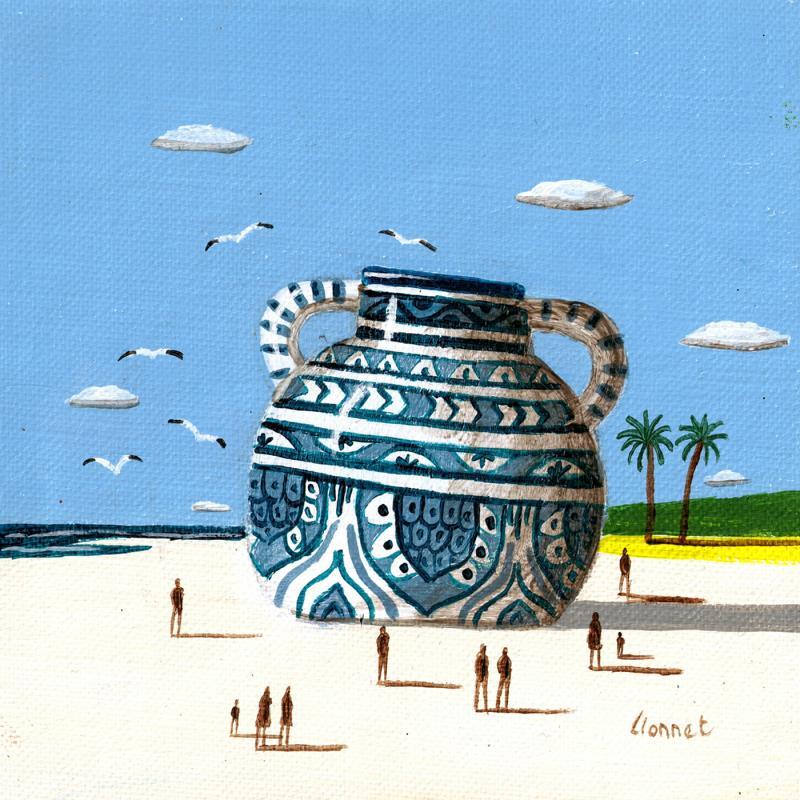 Painting poterie ensablée by Lionnet Pascal | Painting Surrealism Acrylic Life style, Marine, Still-life