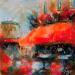 Peinture Café Rouge  par Solveiga | Tableau Acrylique