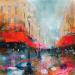 Painting Rue Montorgueil  by Solveiga | Painting Acrylic