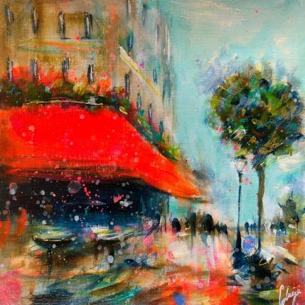Painting Café Amour by Solveiga | Painting  Acrylic