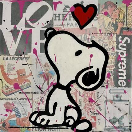 Peinture Love par Marie G.  | Tableau Pop-art Acrylique, Collage Icones Pop
