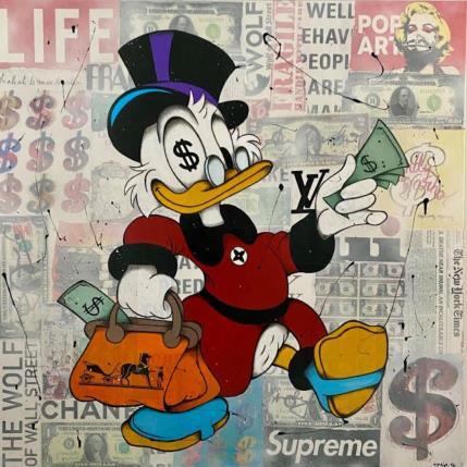 Painting Cash and Carry by Marie G.  | Painting Pop-art Acrylic, Gluing Pop icons