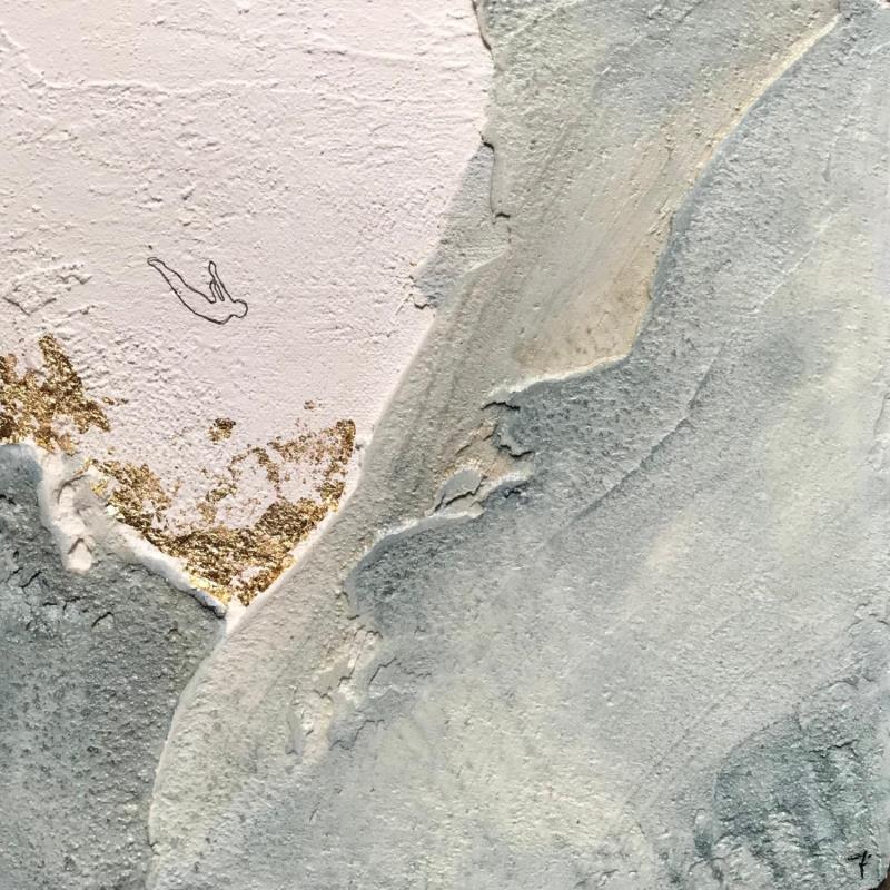 Painting NEL BLU by Roma Gaia | Painting Subject matter Minimalist Acrylic Sand