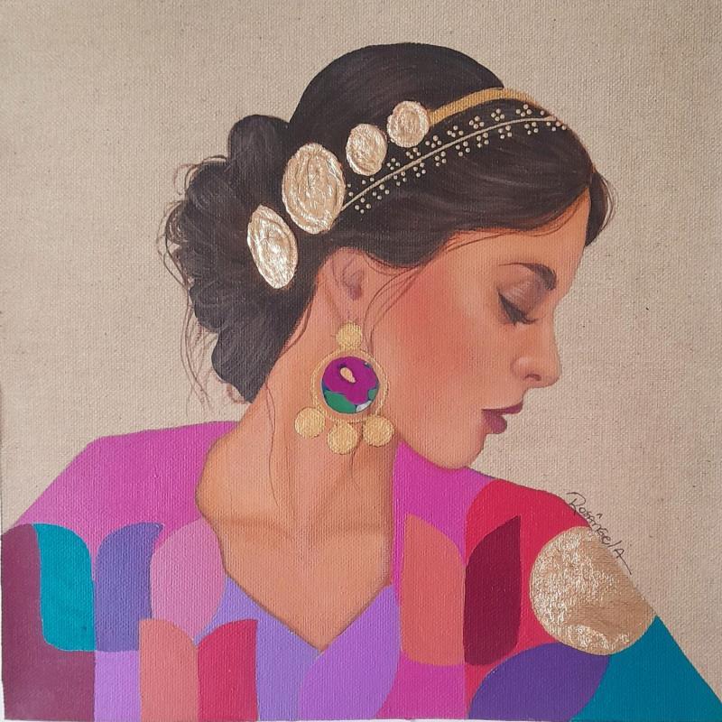 Peinture Camila par Rosângela | Tableau Figuratif Portraits Acrylique