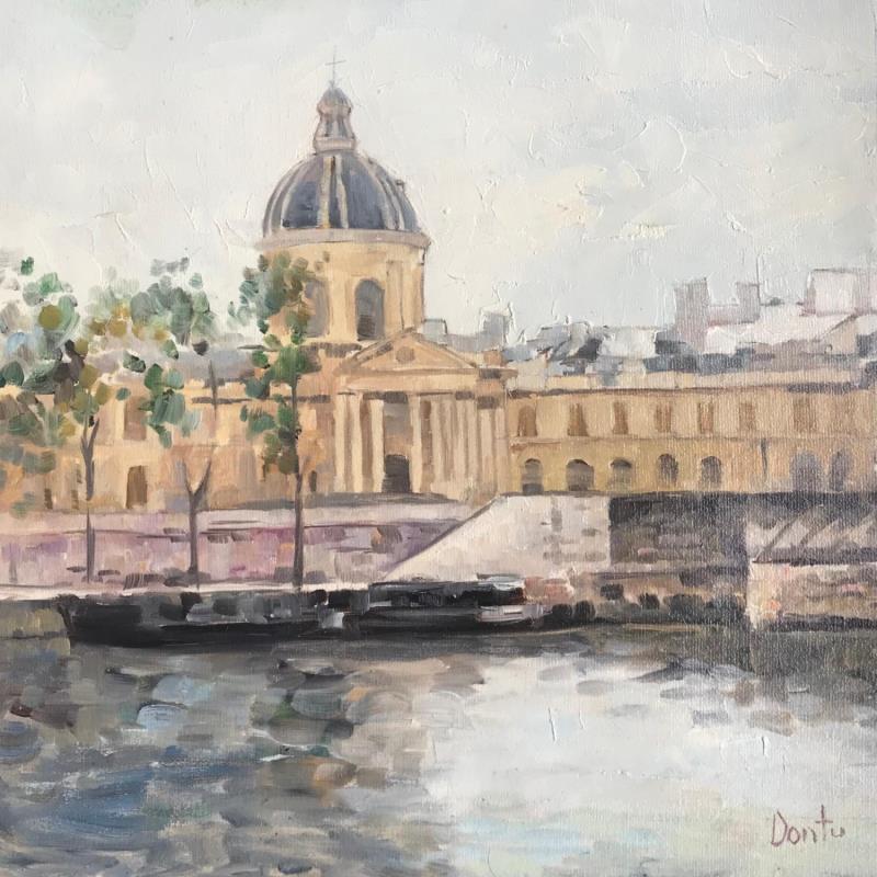 Peinture La Seine par Dontu Grigore | Tableau Figuratif Urbain Huile