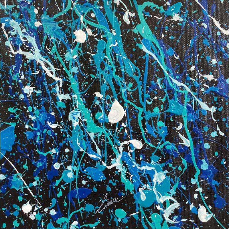Gemälde Blue Wind von Luma | Gemälde Pop-Art Pop-Ikonen Graffiti Acryl
