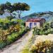 Painting Couleurs de la Provence by Rey Ewa | Painting Figurative Landscapes Acrylic