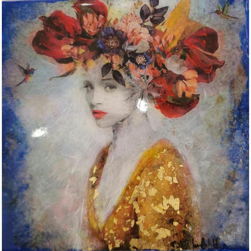 Painting Alma Azul 3 by Bofill Laura | Painting Figurative Portrait Acrylic Resin