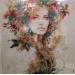 Painting Gloria Viva by Bofill Laura | Painting Figurative Portrait Wood Acrylic Resin