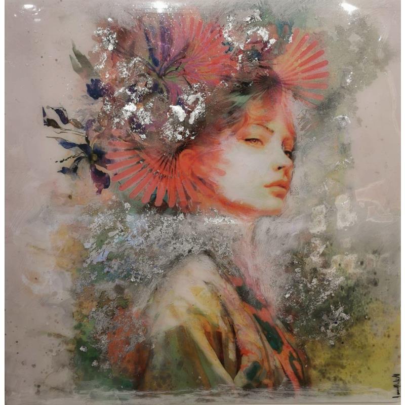 Painting Mi Ibone by Bofill Laura | Painting Figurative Acrylic, Resin, Wood Portrait