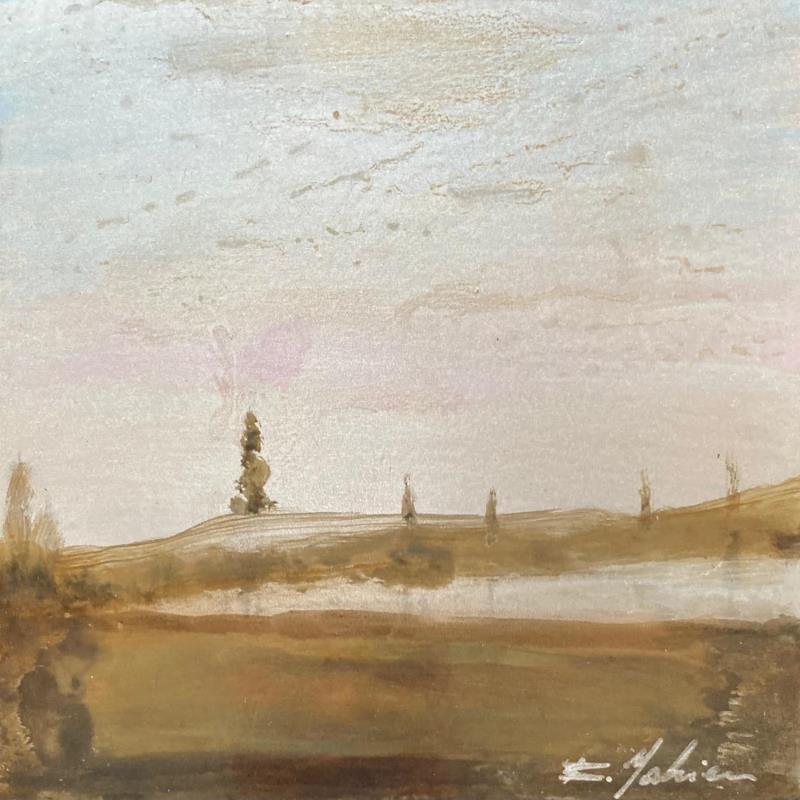 Peinture Lac de Villefort par Mahieu Bertrand | Tableau Figuratif Métal Paysages
