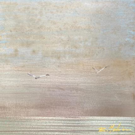 Gemälde La mer au Lido von Mahieu Bertrand | Gemälde Figurativ Metall Landschaften, Marine