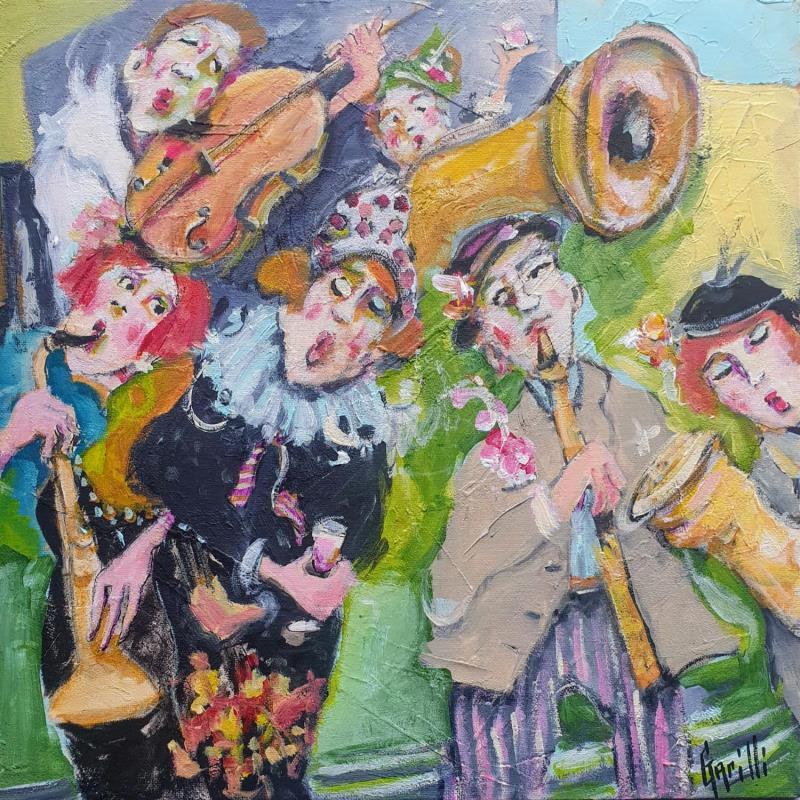 Painting happy fanfare by Garilli Nicole | Painting Figurative Acrylic Life style