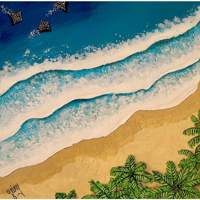 Gemälde Eaux tropicales von Geiry | Gemälde Materialismus