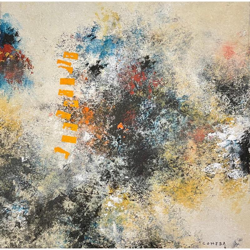 Gemälde Niebla von Jiménez Conesa Francisco | Gemälde Abstrakt Minimalistisch Acryl Zeichenkohle