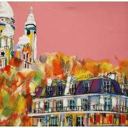 Peinture Réveil lumineux (part.1) par Anicet Olivier | Tableau Figuratif Acrylique, Pastel Architecture, Urbain