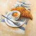 Painting Café-croissant by Jung François | Painting Figurative Oil